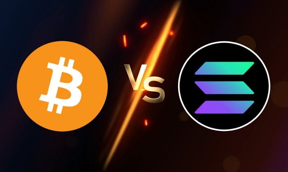 بیت‌کوین در مقابل سولانا